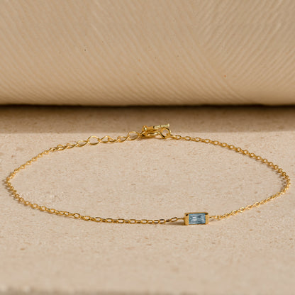 Baguette Aquamarine Bracelet