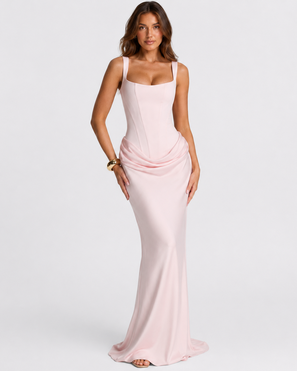 Women's Corset Maxi Dress - Mazie