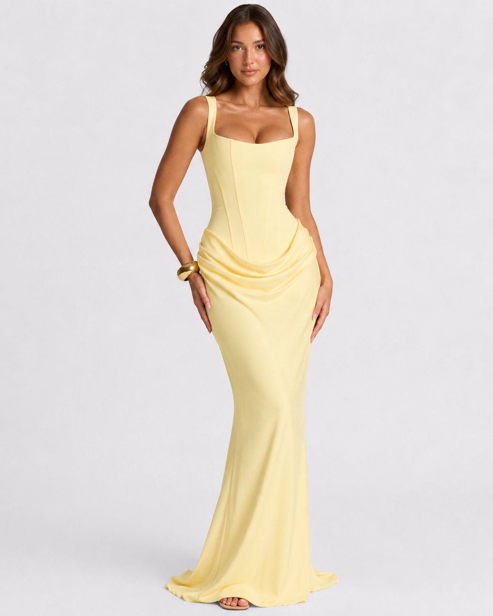 Women's Corset Maxi Dress - Mazie