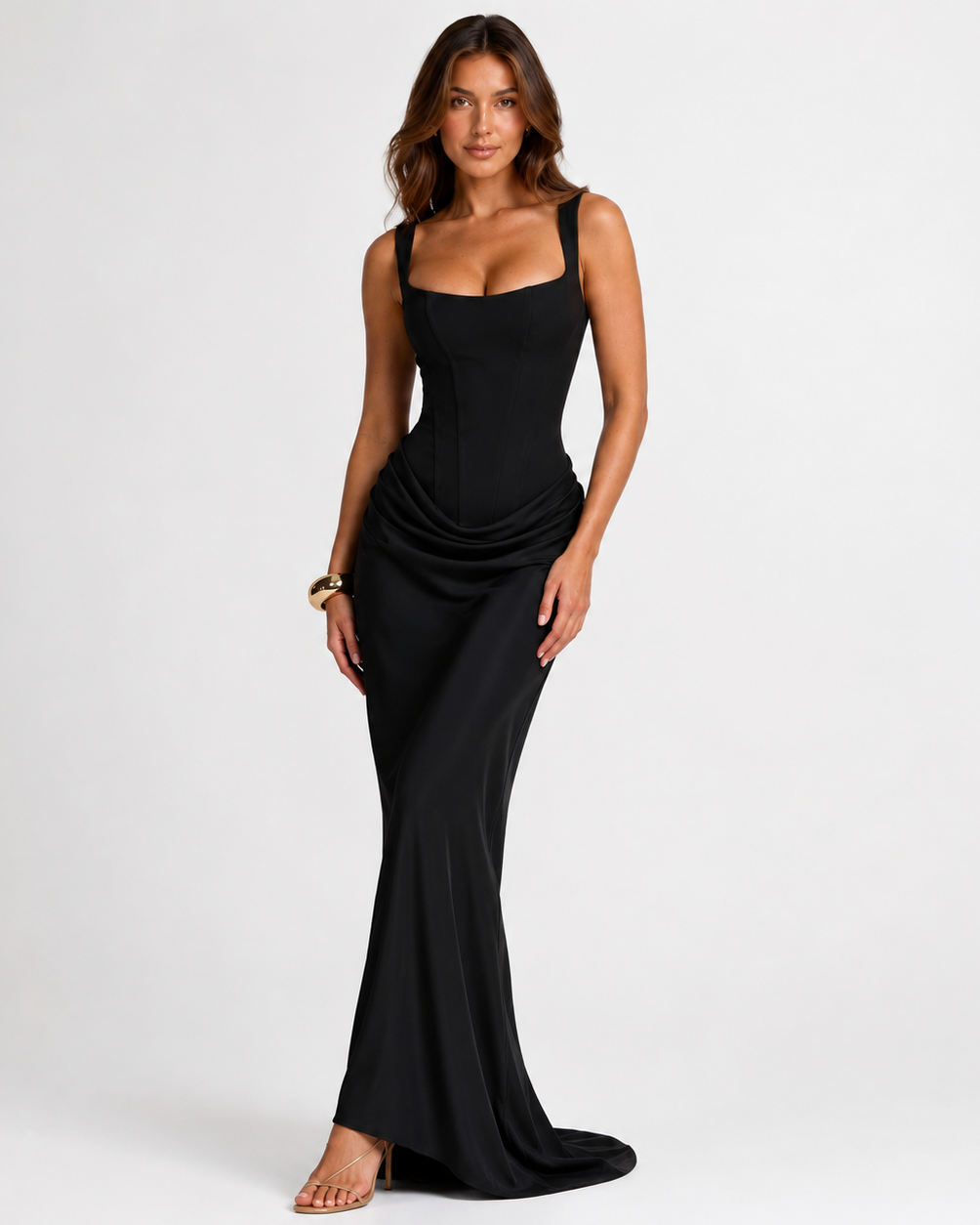 Women's Corset Maxi Dress - Mazie