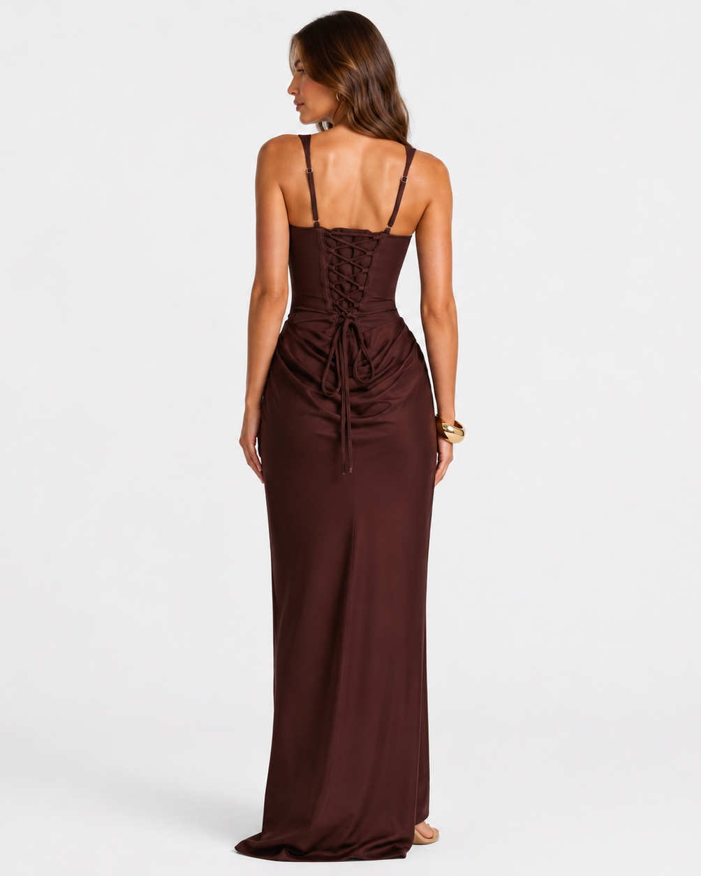 Women's Corset Maxi Dress - Mazie