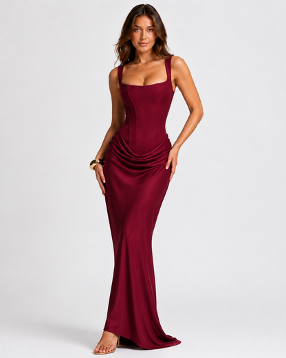 Women's Corset Maxi Dress - Mazie