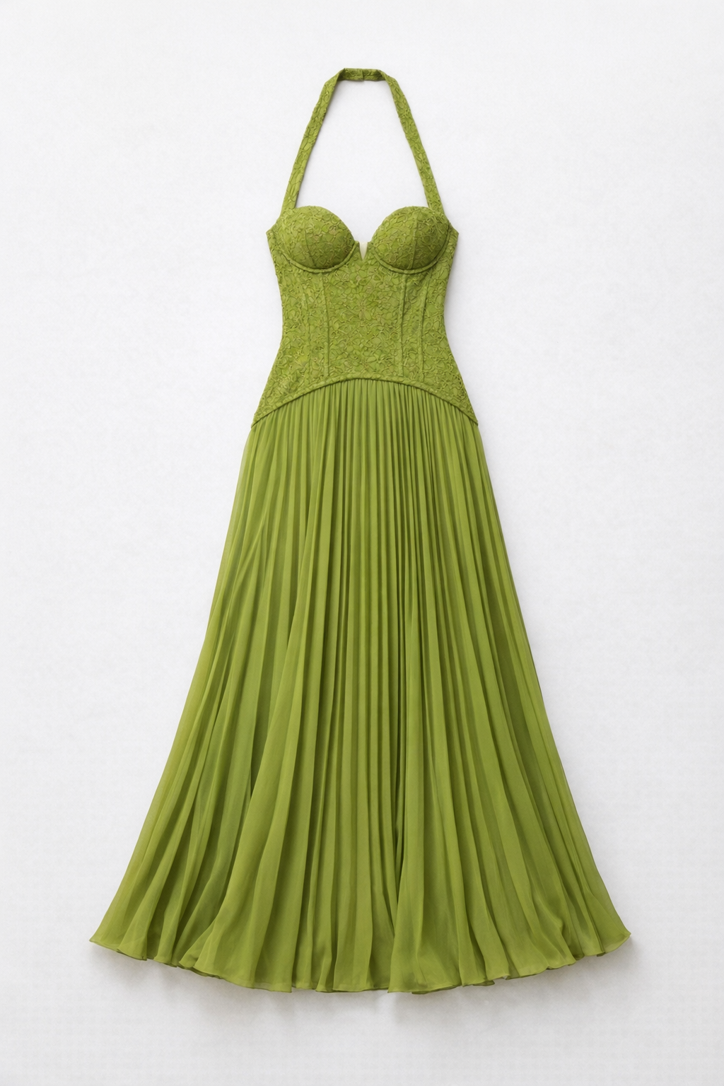 Blue Floral Lace Corset Maxi Dress — Olive