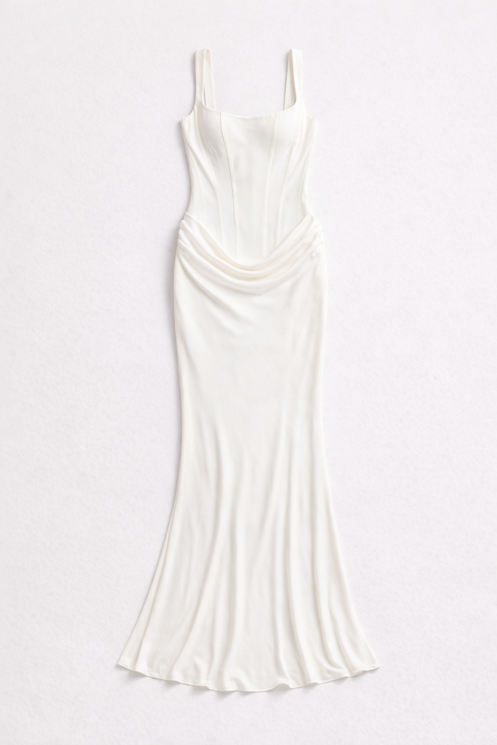 Women's Corset Maxi Dress - Mazie — White
