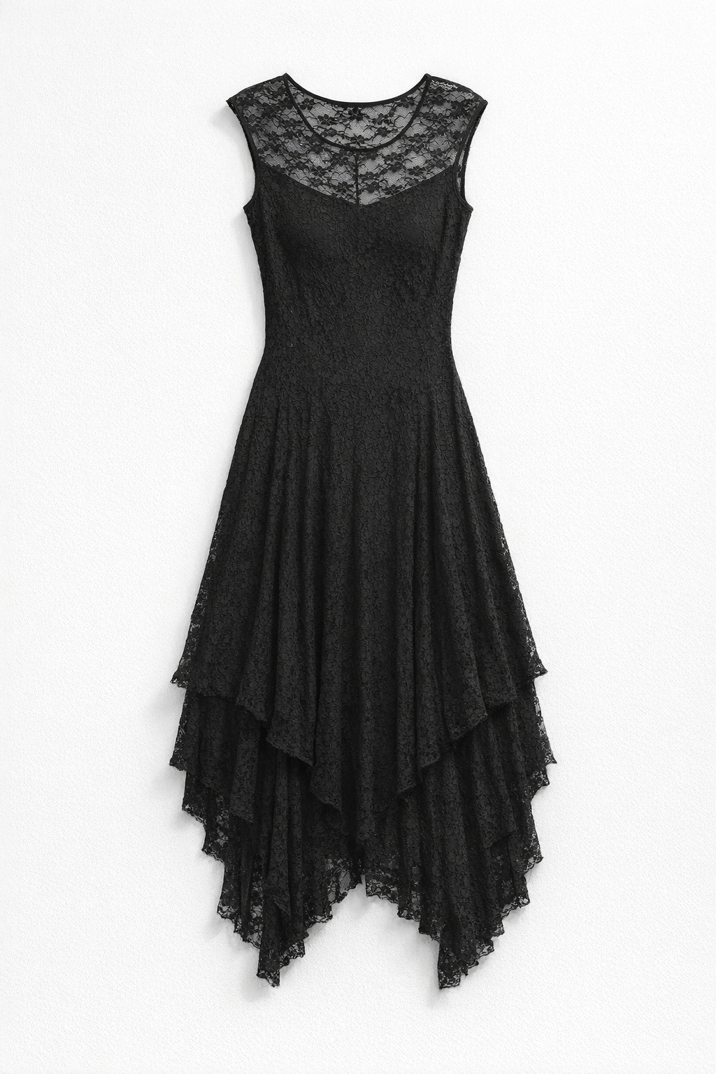 Women's Black Lace Maxi Dress — Black