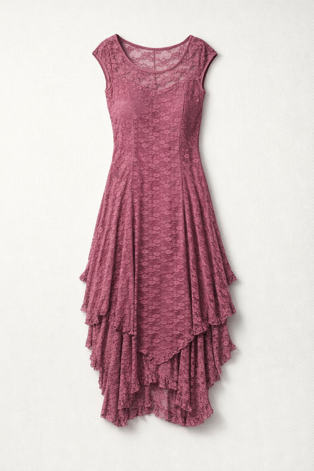 Women's Black Lace Maxi Dress — Pink