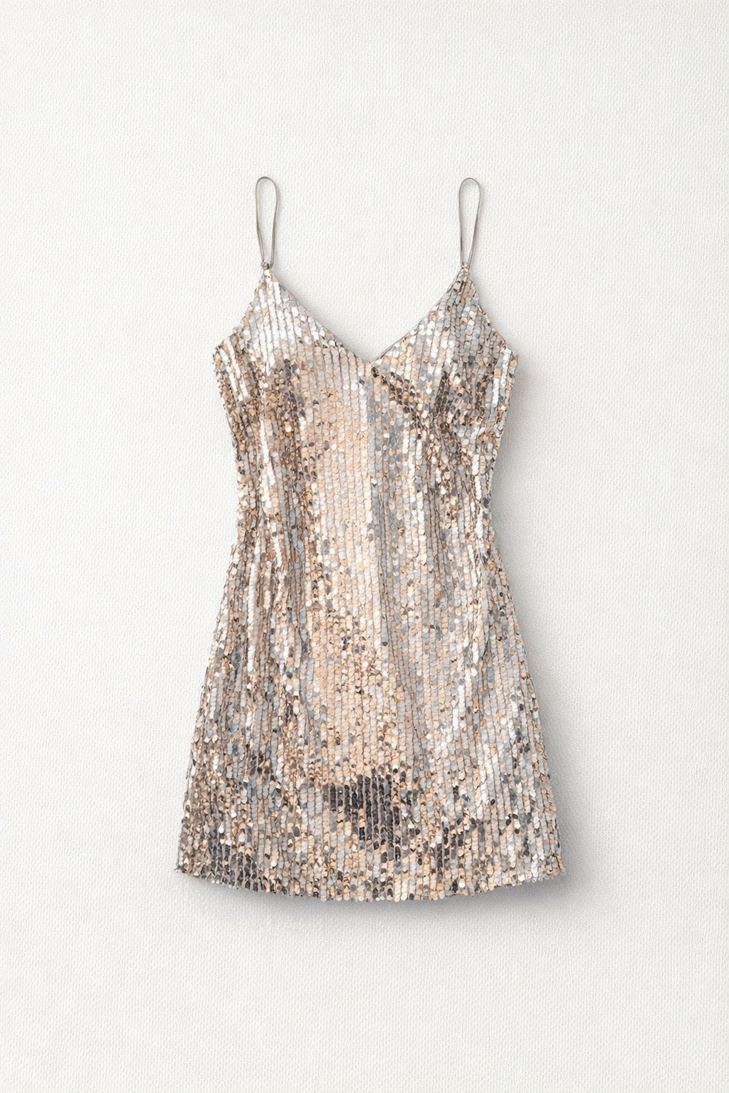 Silver Sequin Party Dress for Women