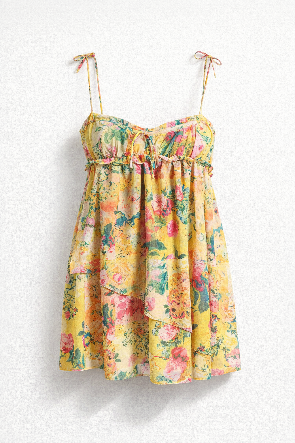 Floral Chiffon Mini Dress