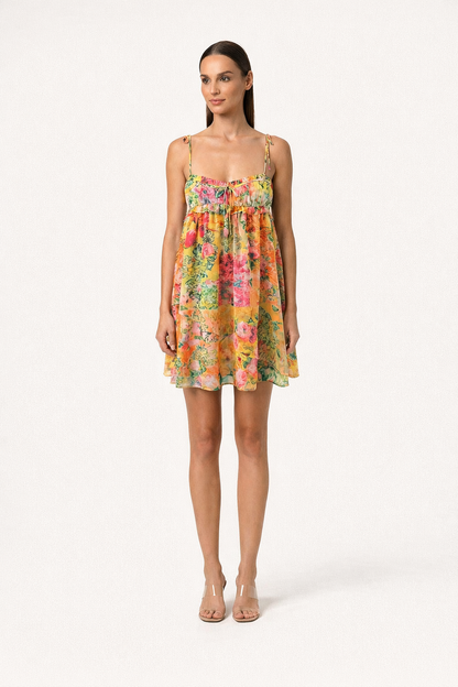 Floral Chiffon Mini Dress
