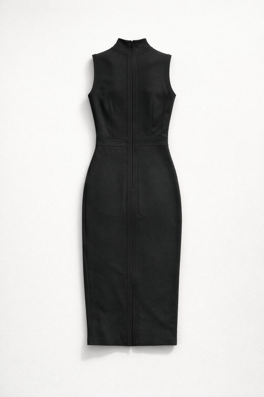 Black Bodycon Halter Midi Dress