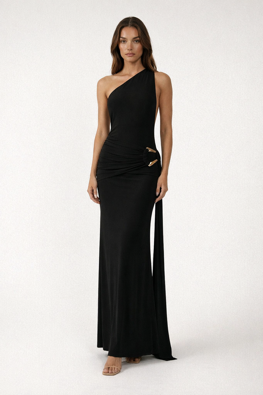 Maxi Dress for Women – Formal Wedding Evening — Black