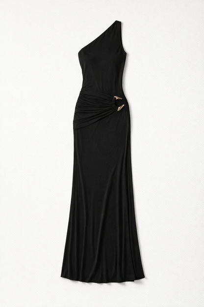 Maxi Dress for Women – Formal Wedding Evening — Black