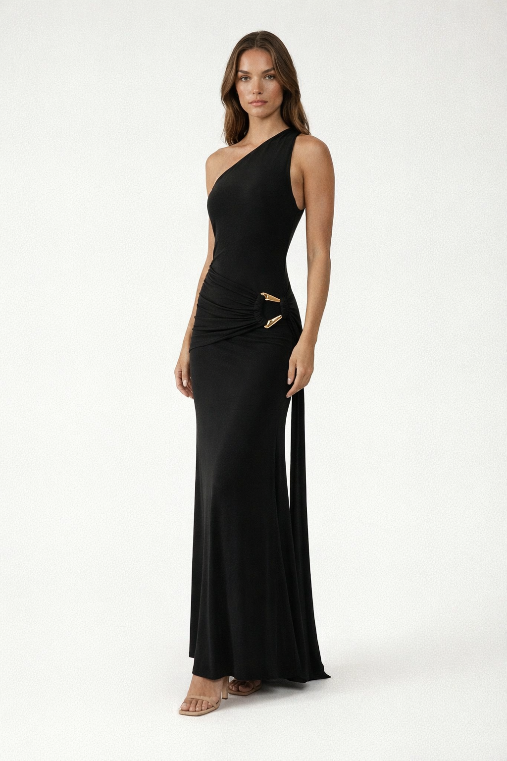 Maxi Dress for Women – Formal Wedding Evening — Black