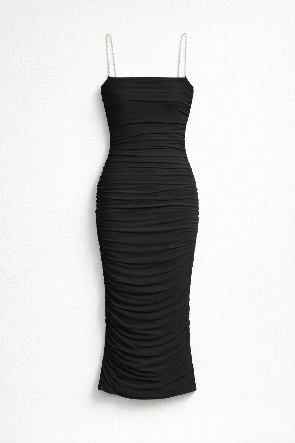 Women's Mesh Slim Sleeveless Dress — BLACK