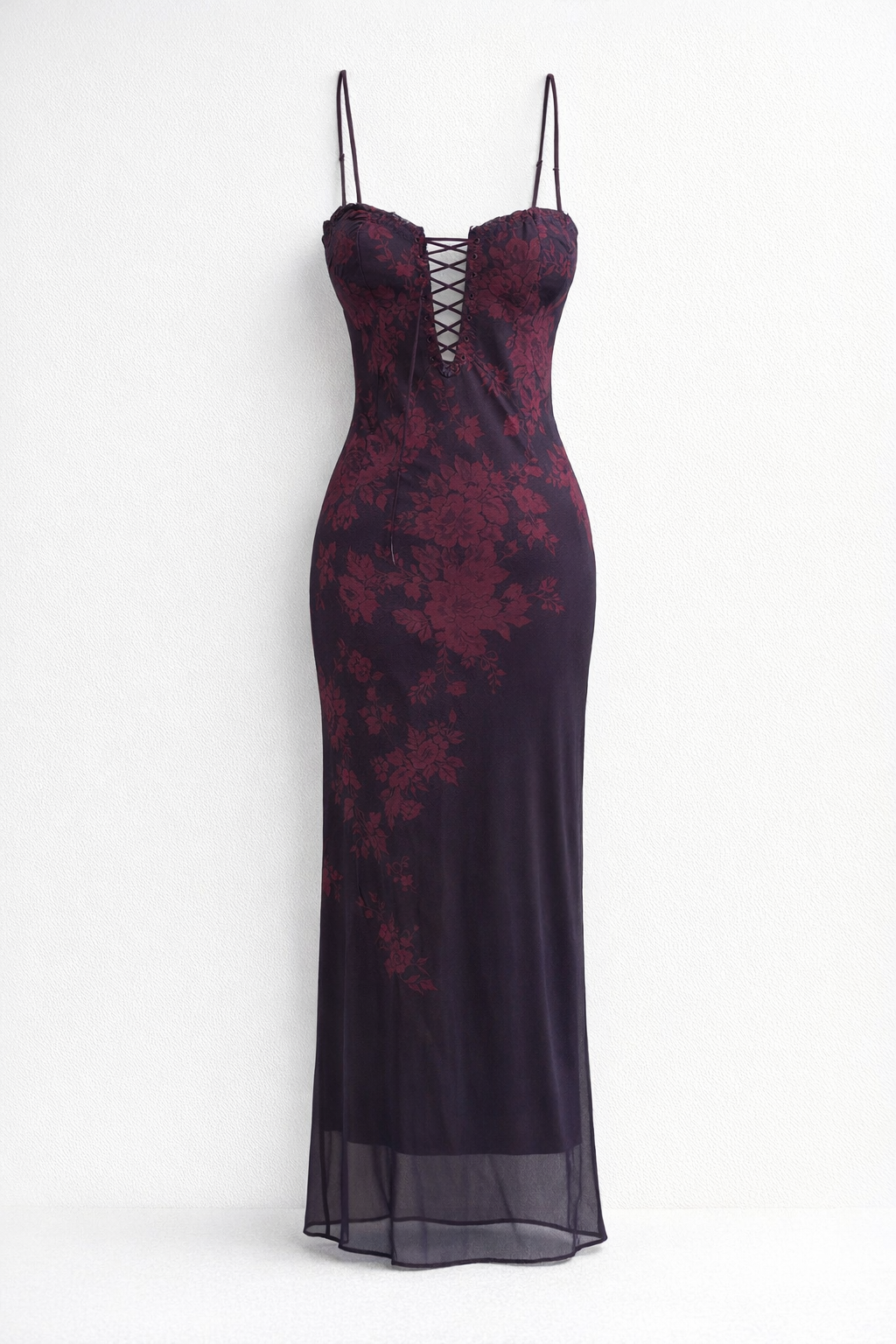 Women’s Purple Polyester Maxi Dress