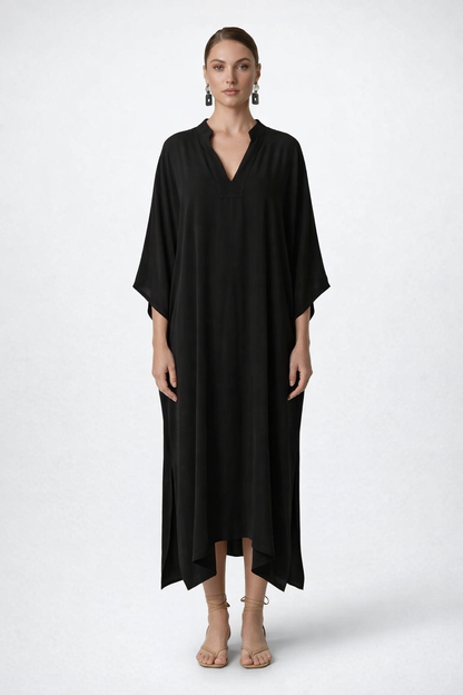 Black Summer Maxi Dress Kaftan