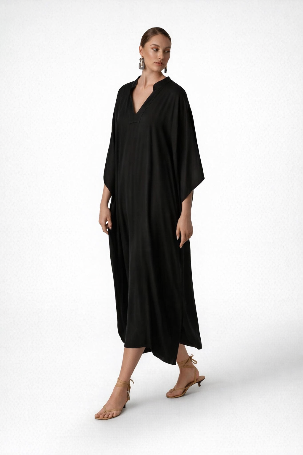 Black Summer Maxi Dress Kaftan