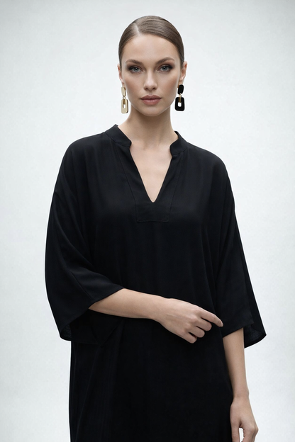 Black Summer Maxi Dress Kaftan