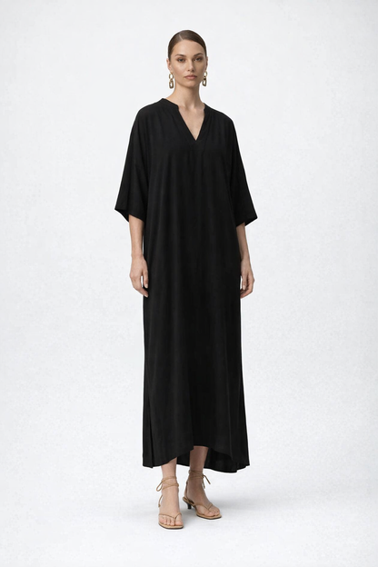 Black Summer Maxi Dress Kaftan