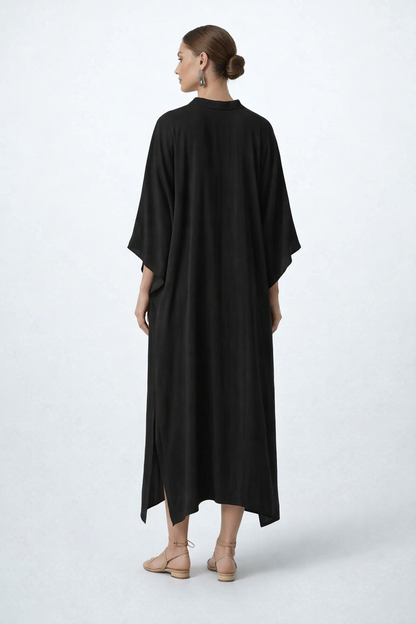 Black Summer Maxi Dress Kaftan