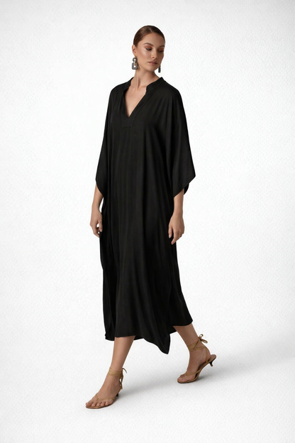 Black Summer Maxi Dress Kaftan