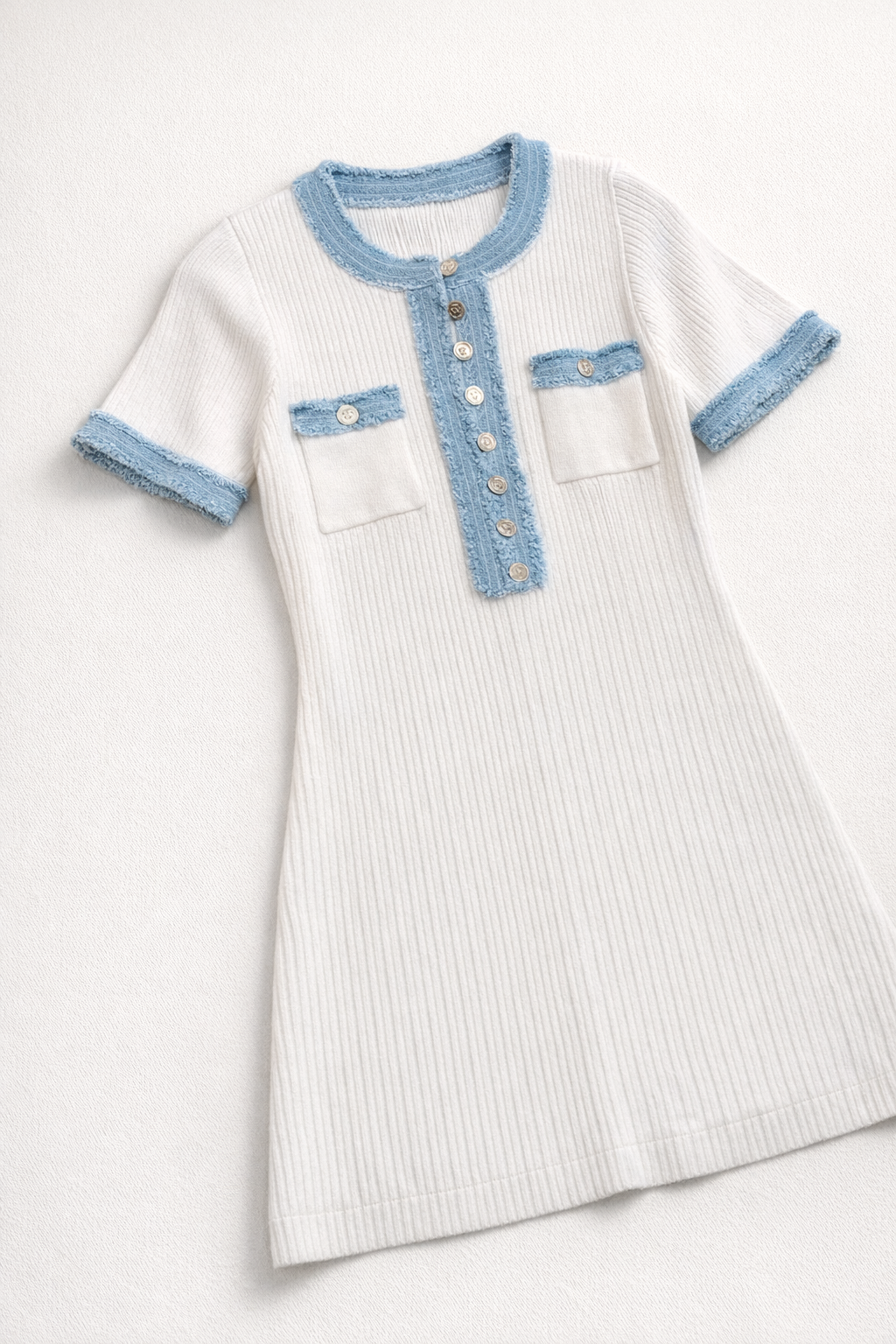 White Knit Maxi Dress – Slim Fit
