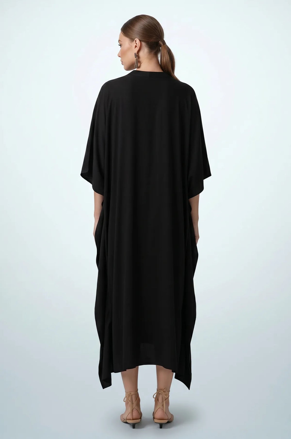 Black Summer Maxi Dress Kaftan