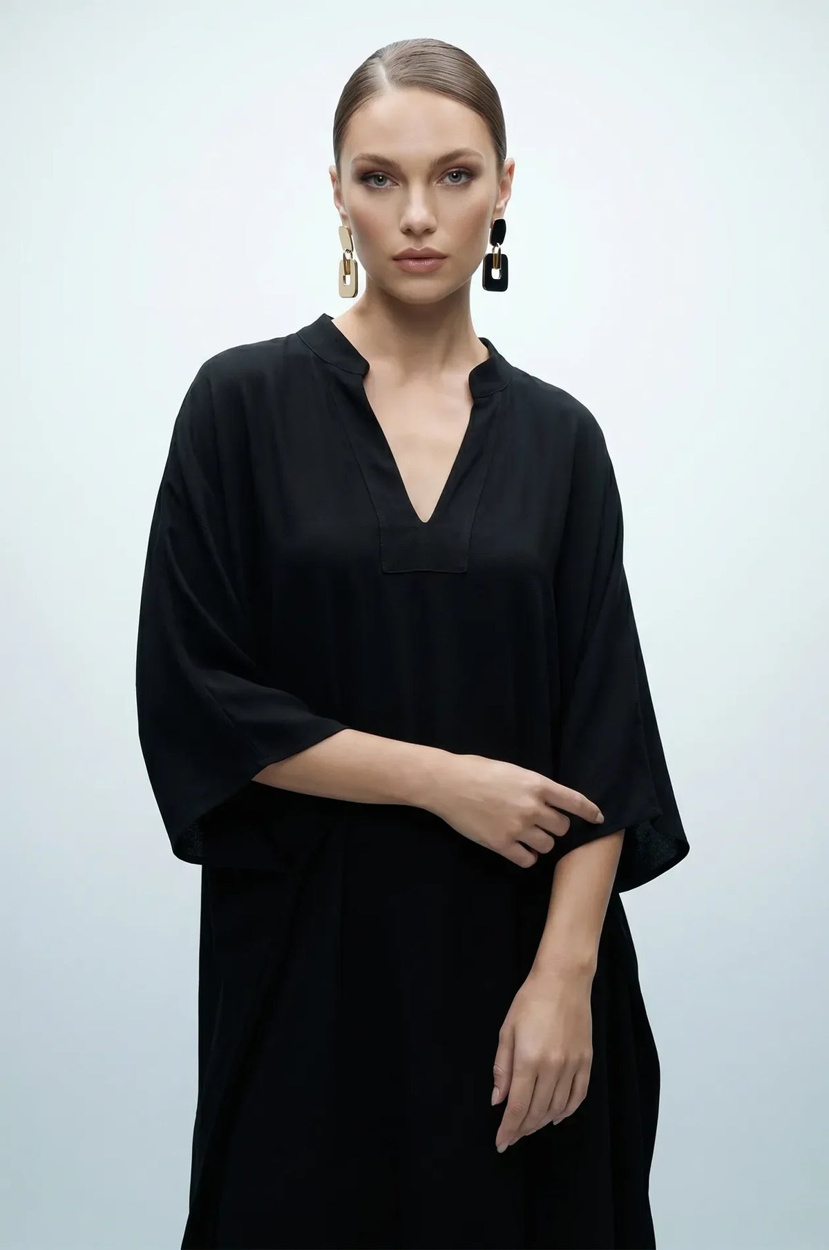 Black Summer Maxi Dress Kaftan