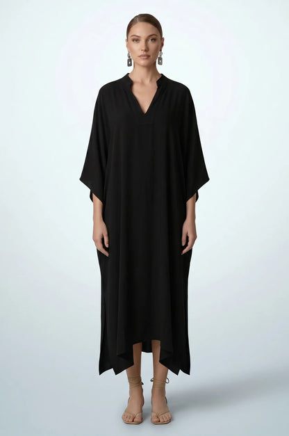 Black Summer Maxi Dress Kaftan