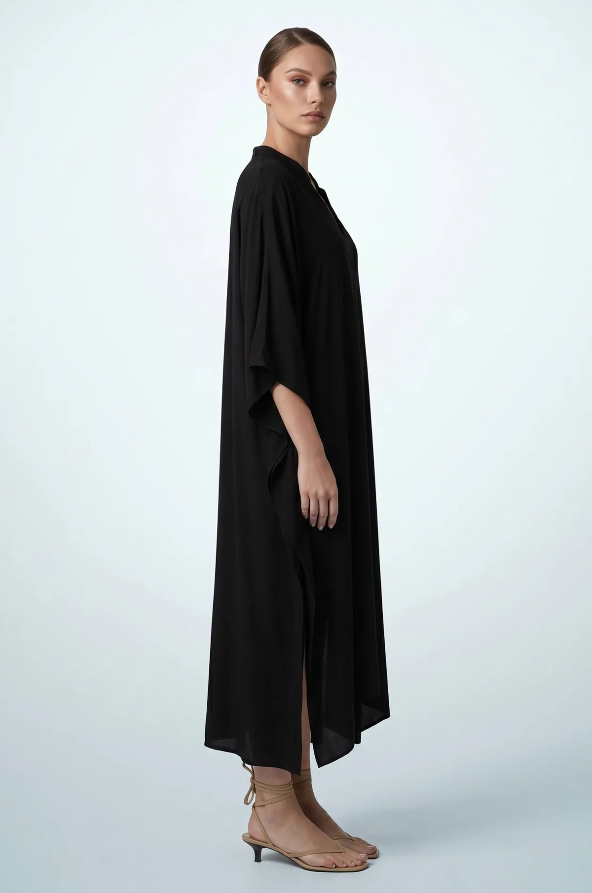 Black Summer Maxi Dress Kaftan