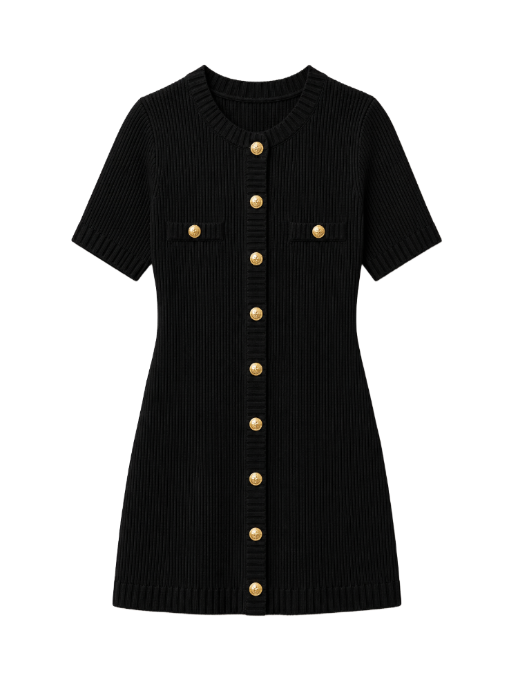 Ribbed Knit Mini Dress – Vera