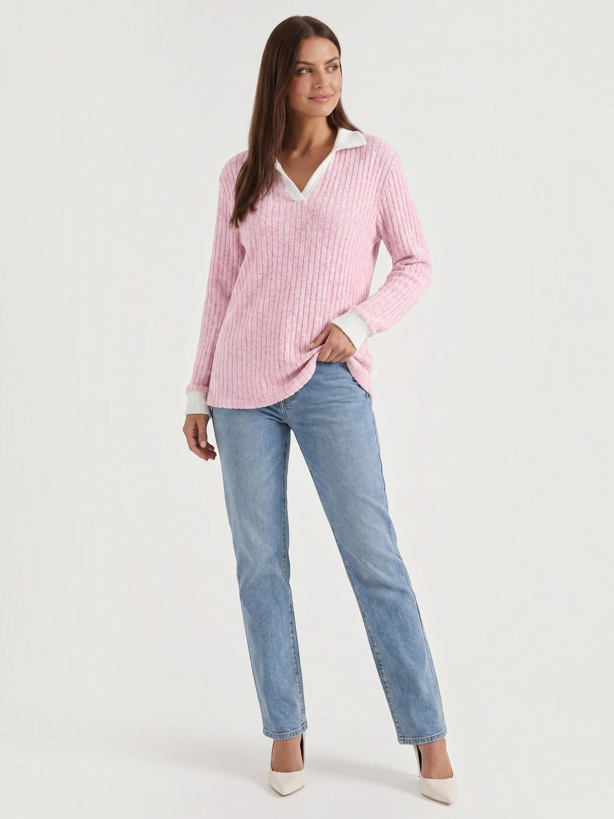 Althea Strickpullover mit V-Ausschnitt