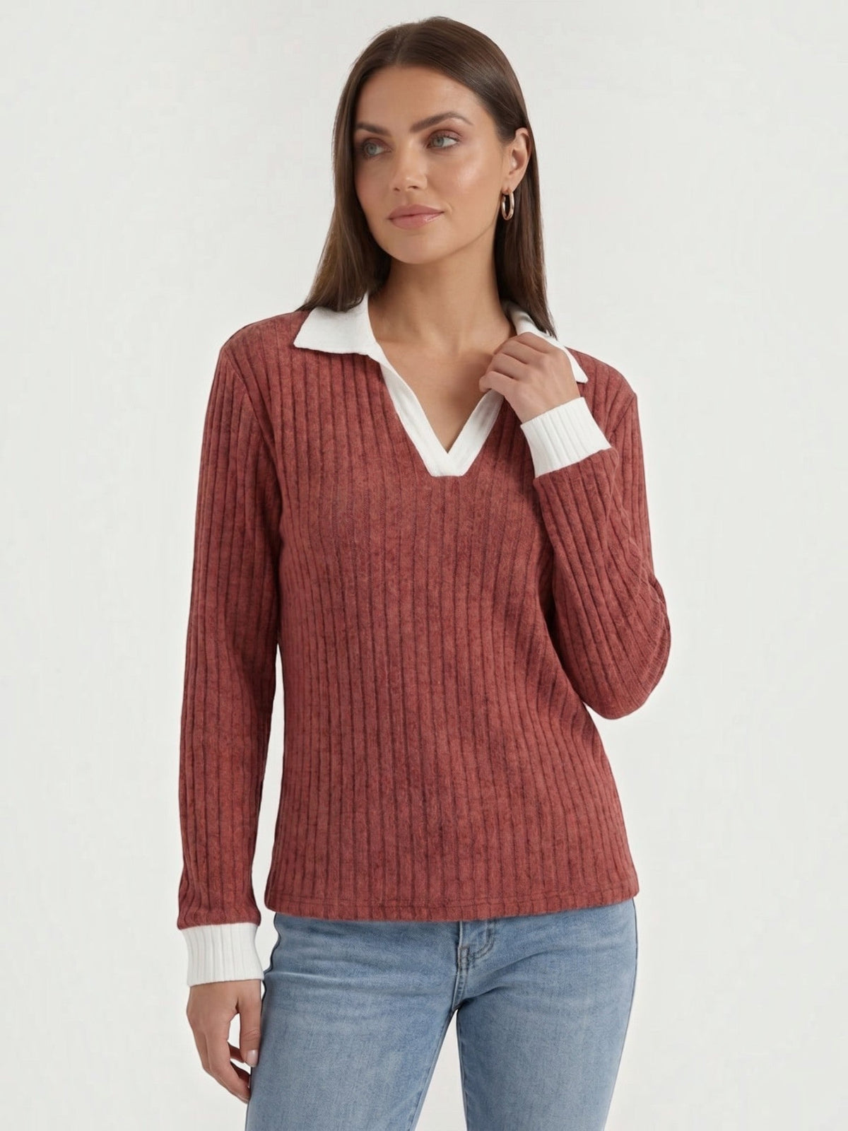 Althea Strickpullover mit V-Ausschnitt