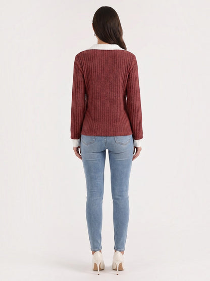 Althea Strickpullover mit V-Ausschnitt