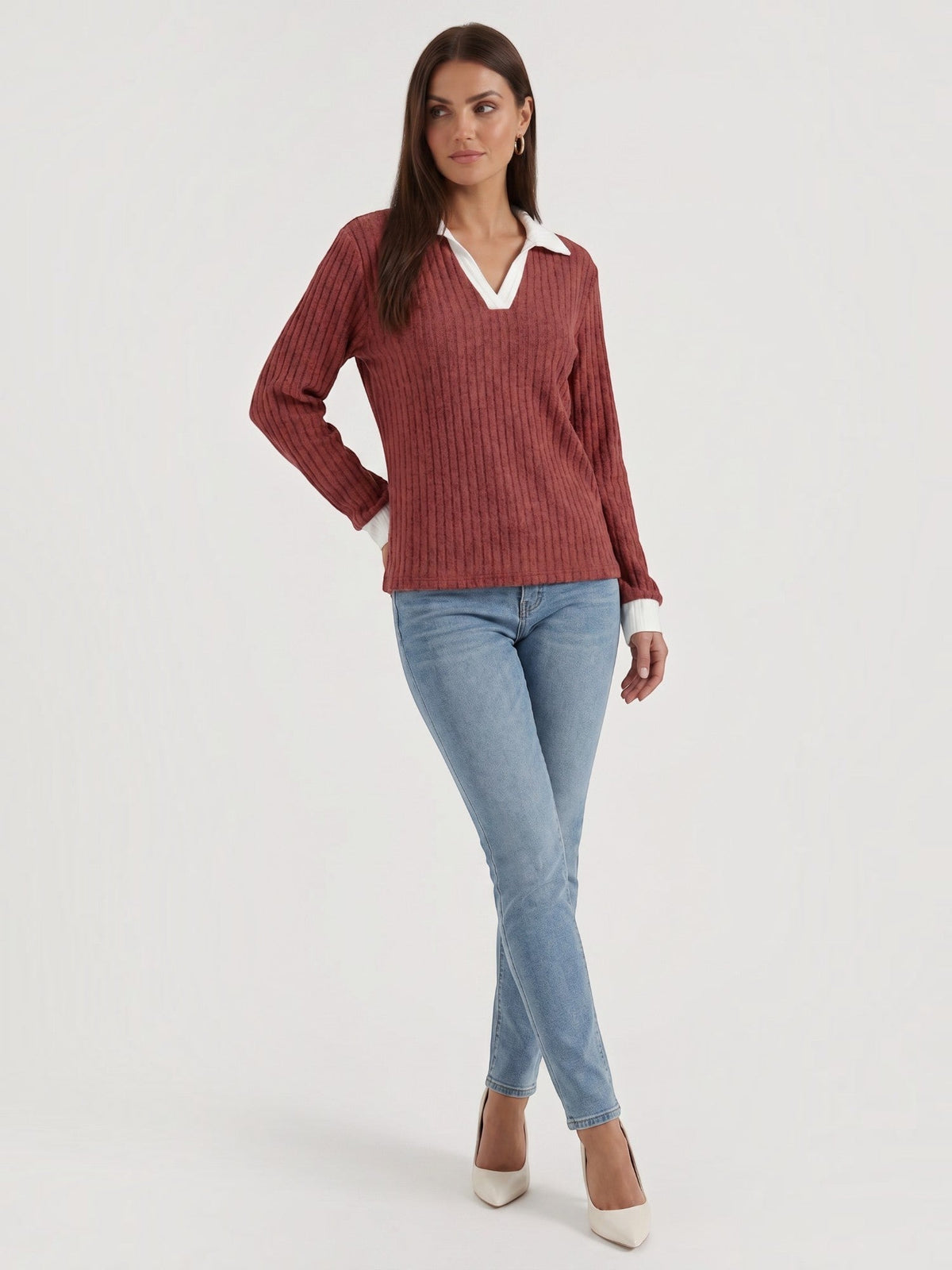 Althea Strickpullover mit V-Ausschnitt