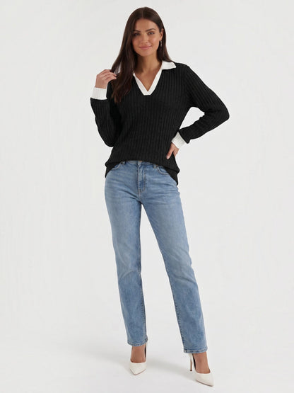 Althea Strickpullover mit V-Ausschnitt