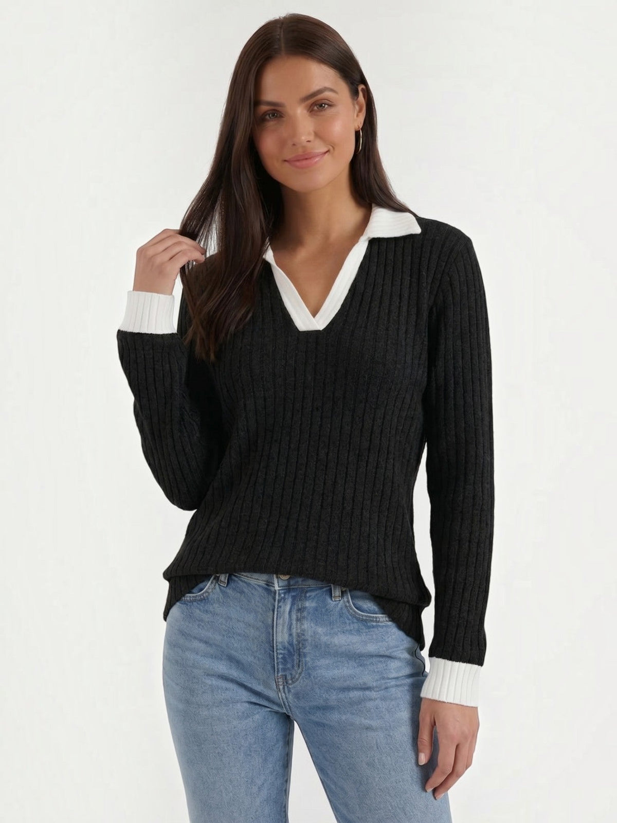 Althea Strickpullover mit V-Ausschnitt