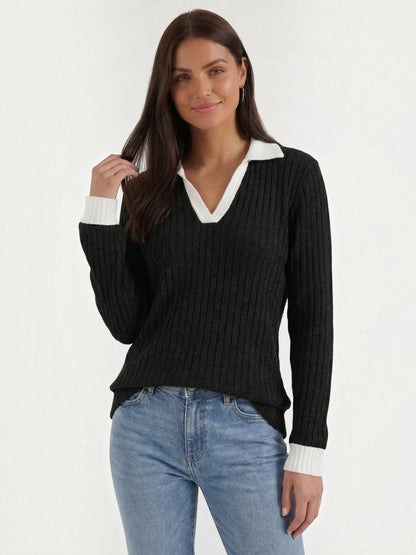 Althea Strickpullover mit V-Ausschnitt