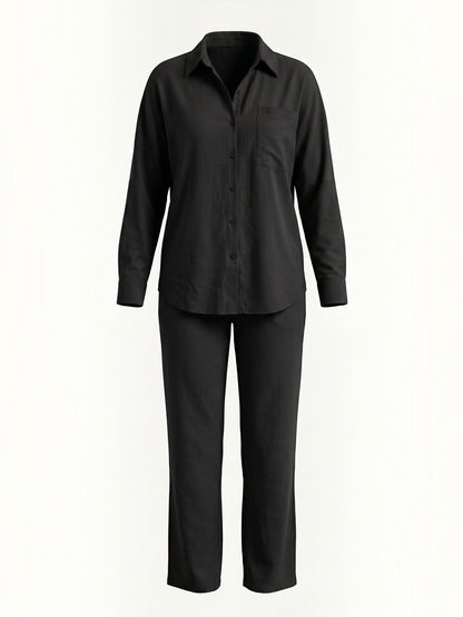 Amber Baumwoll Hosenanzug mit Overshirt