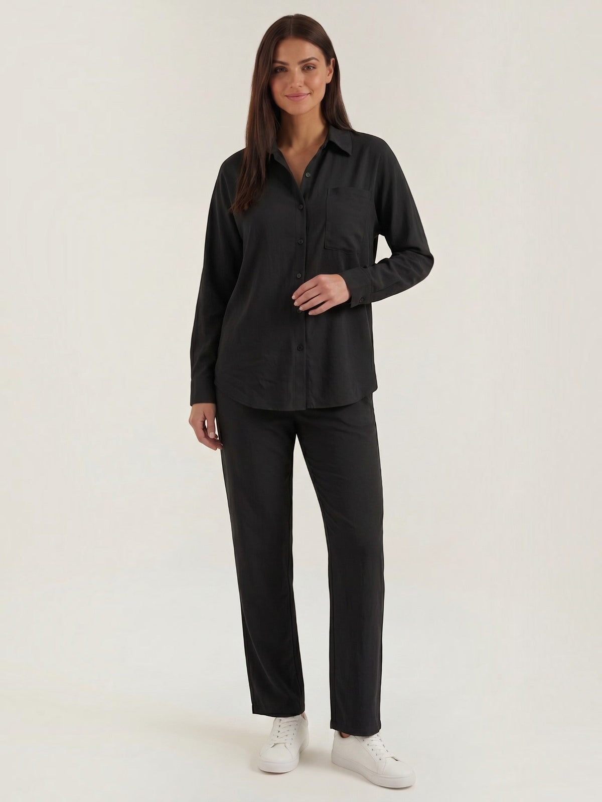 Amber Baumwoll Hosenanzug mit Overshirt