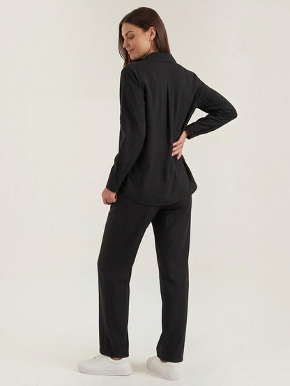 Amber Baumwoll Hosenanzug mit Overshirt