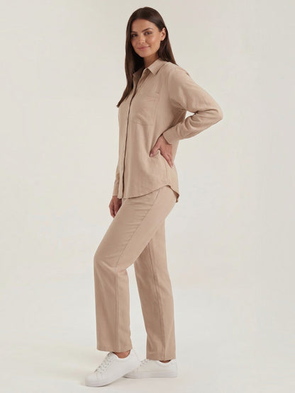Amber Baumwoll Hosenanzug mit Overshirt
