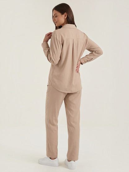 Amber Baumwoll Hosenanzug mit Overshirt