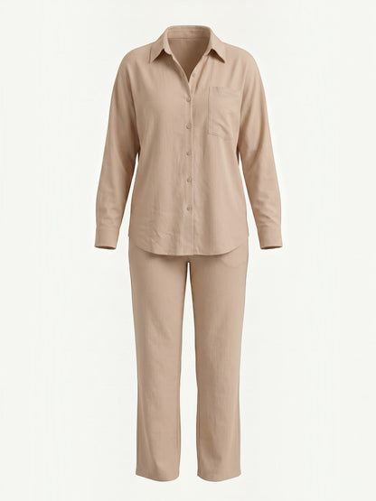 Amber Baumwoll Hosenanzug mit Overshirt