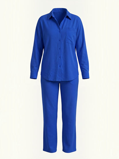 Amber Baumwoll Hosenanzug mit Overshirt