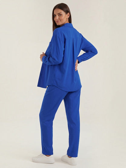 Amber Baumwoll Hosenanzug mit Overshirt