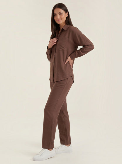 Amber Baumwoll Hosenanzug mit Overshirt