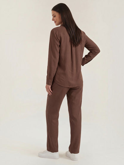 Amber Baumwoll Hosenanzug mit Overshirt