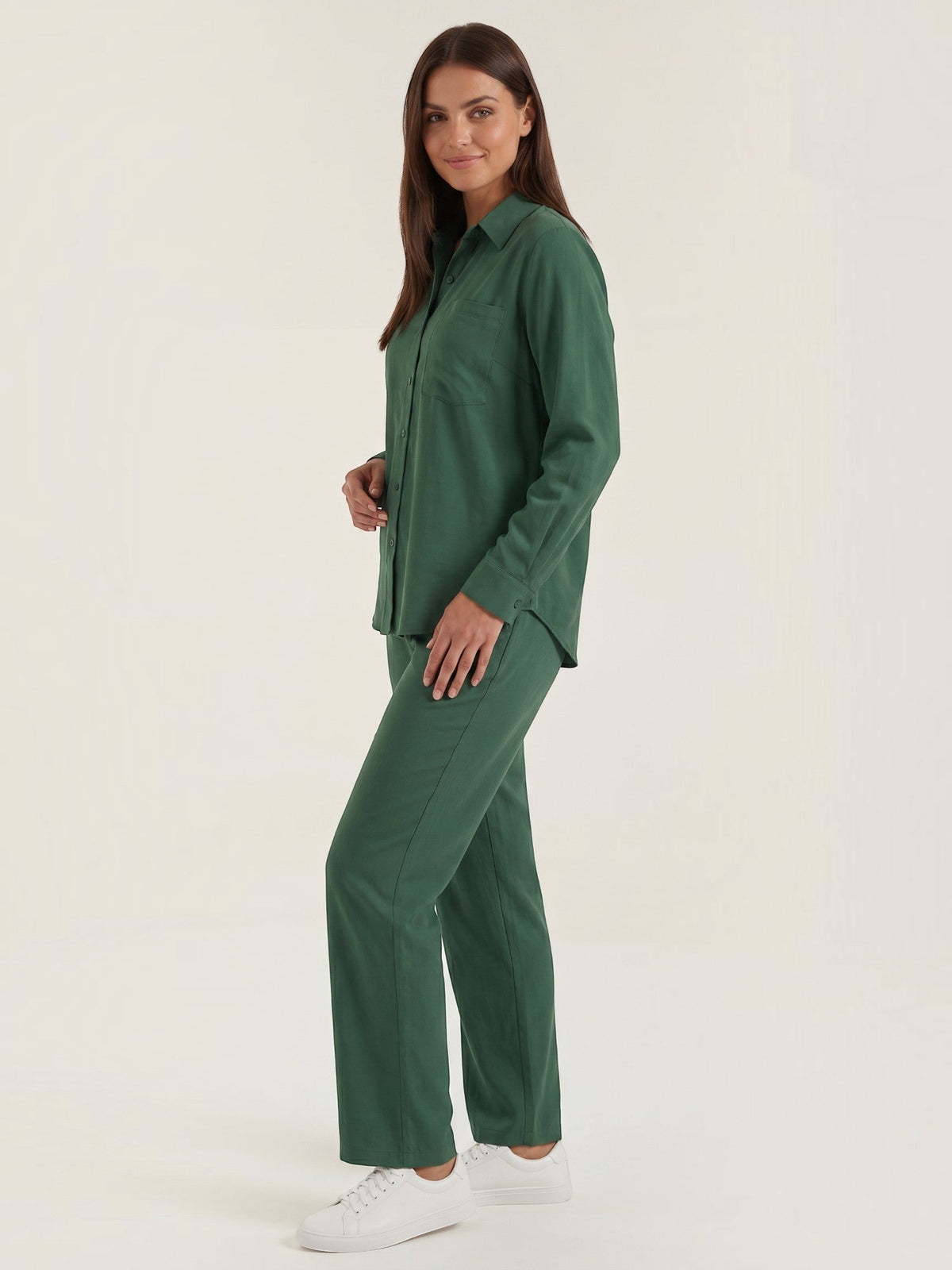 Amber Baumwoll Hosenanzug mit Overshirt