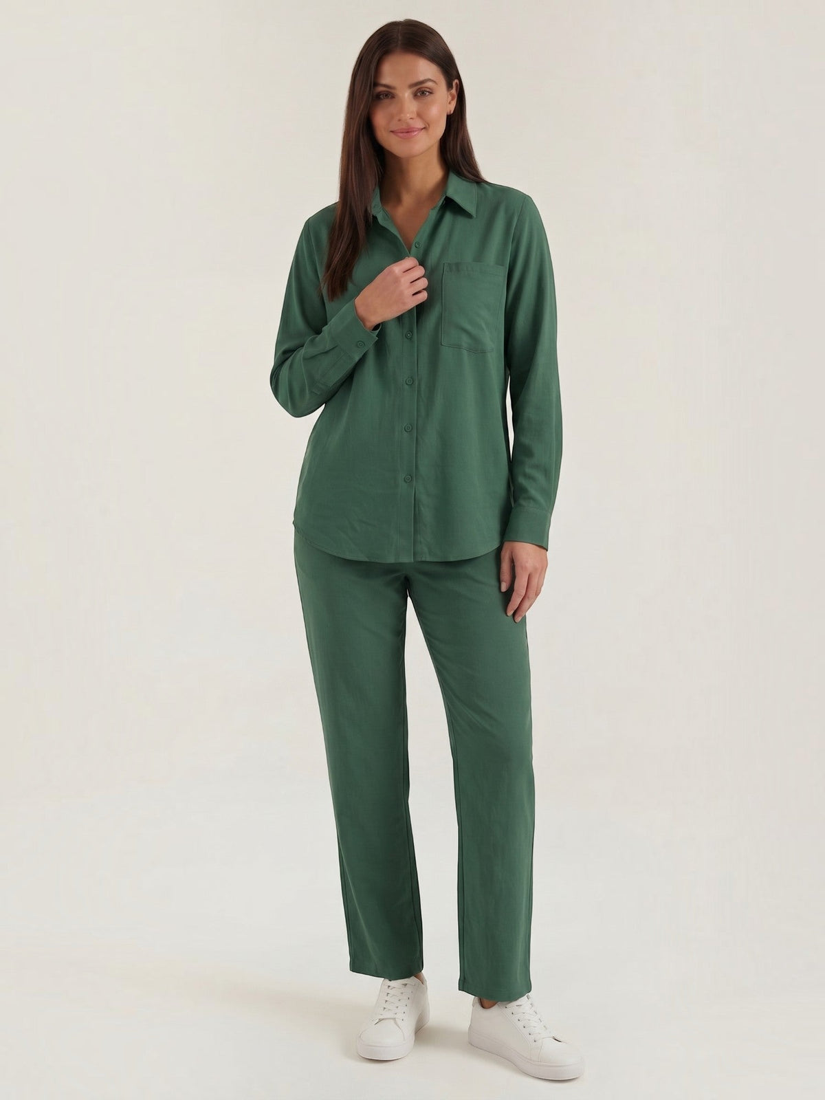 Amber Baumwoll Hosenanzug mit Overshirt